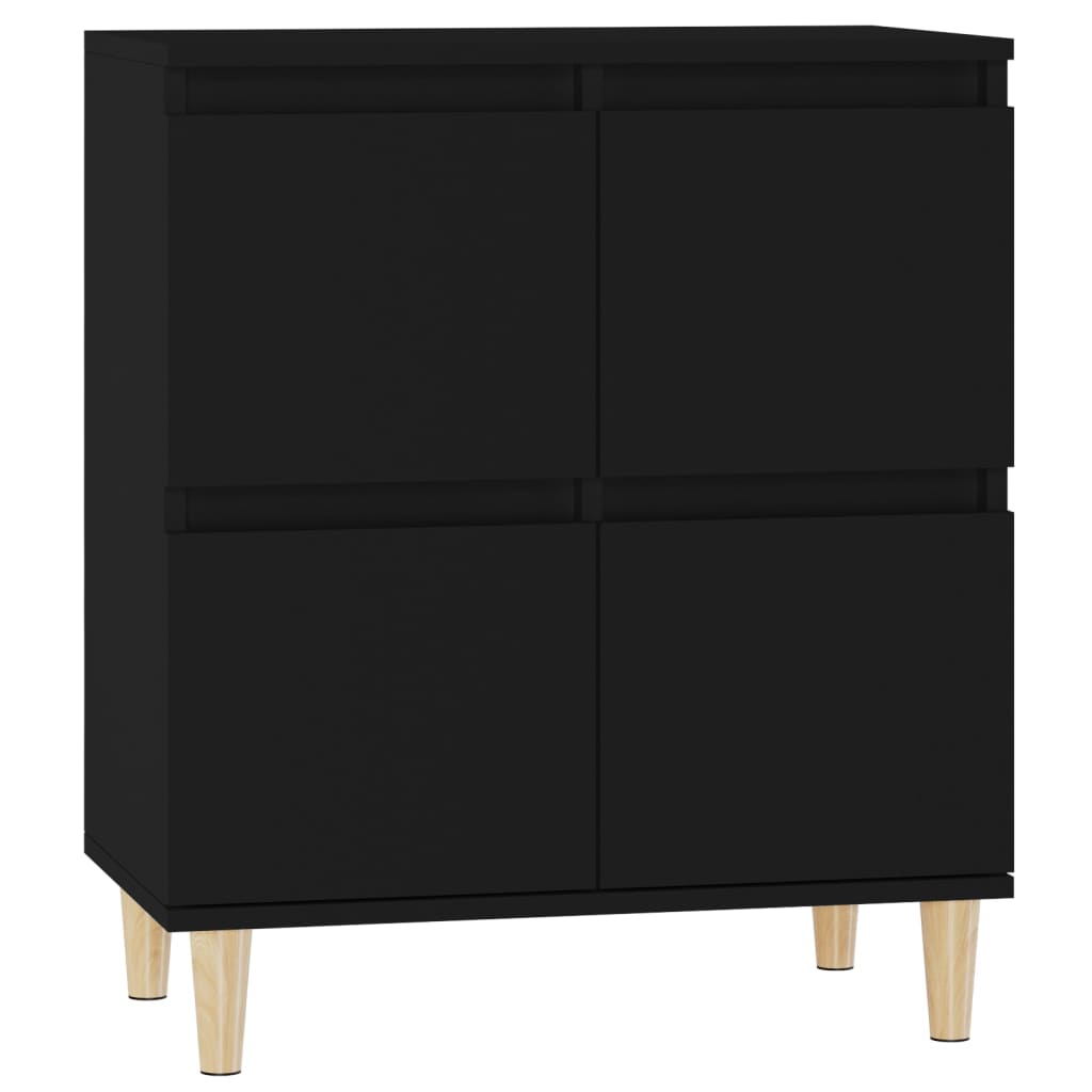 Credenza Nero 60x35x70 cm in Legno Multistrato - homemem39