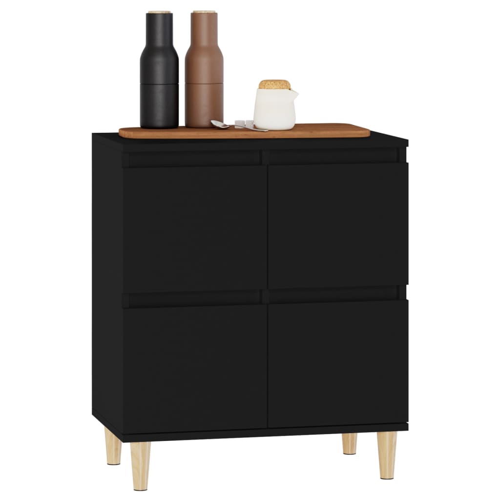 Credenza Nero 60x35x70 cm in Legno Multistrato - homemem39