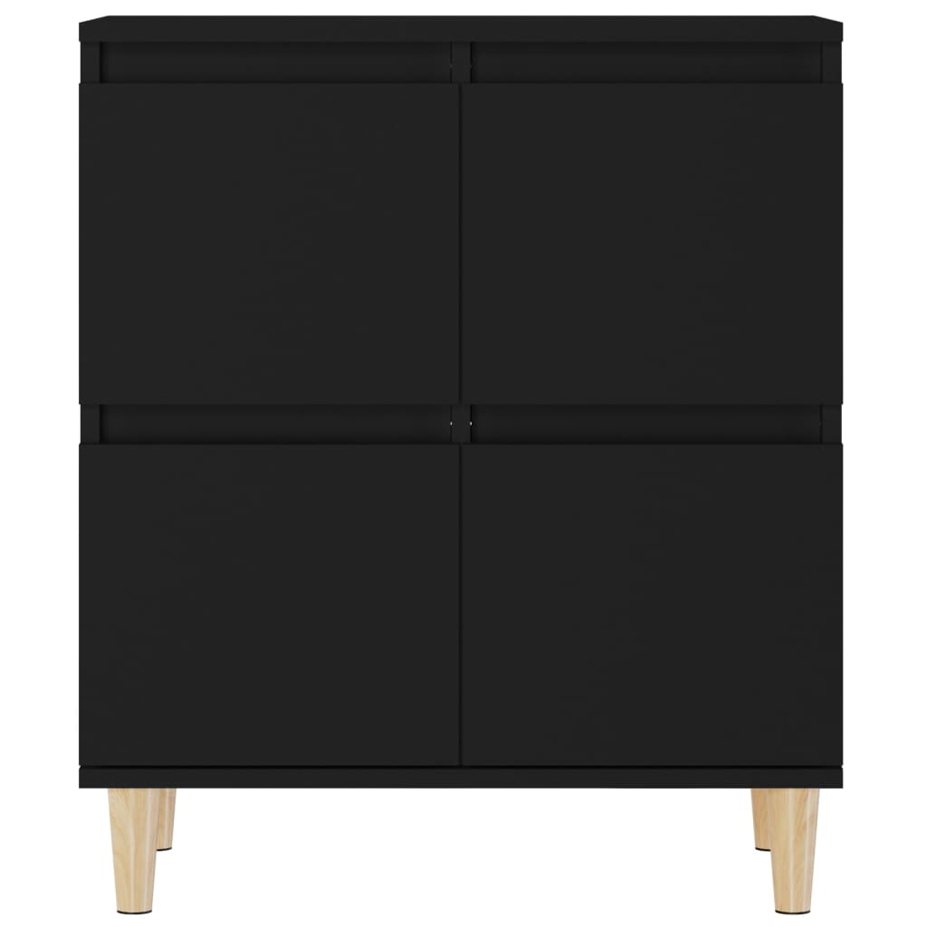 Credenza Nero 60x35x70 cm in Legno Multistrato - homemem39