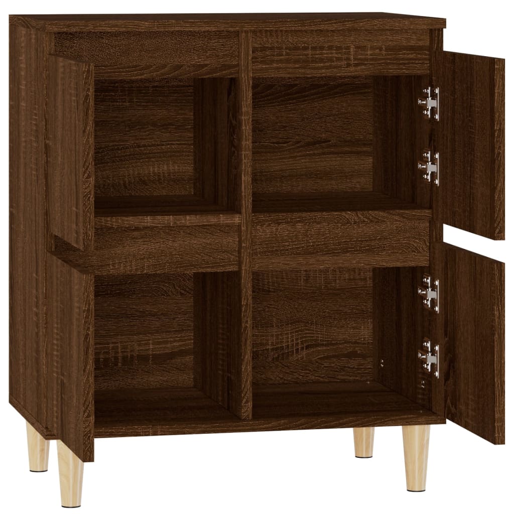 Credenza Rovere Marrone 60x35x70 cm in Legno Multistrato - homemem39