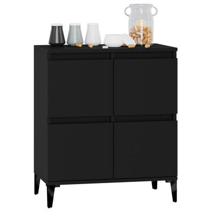 Credenza Nero 60x35x70 cm in Legno Multistrato - homemem39