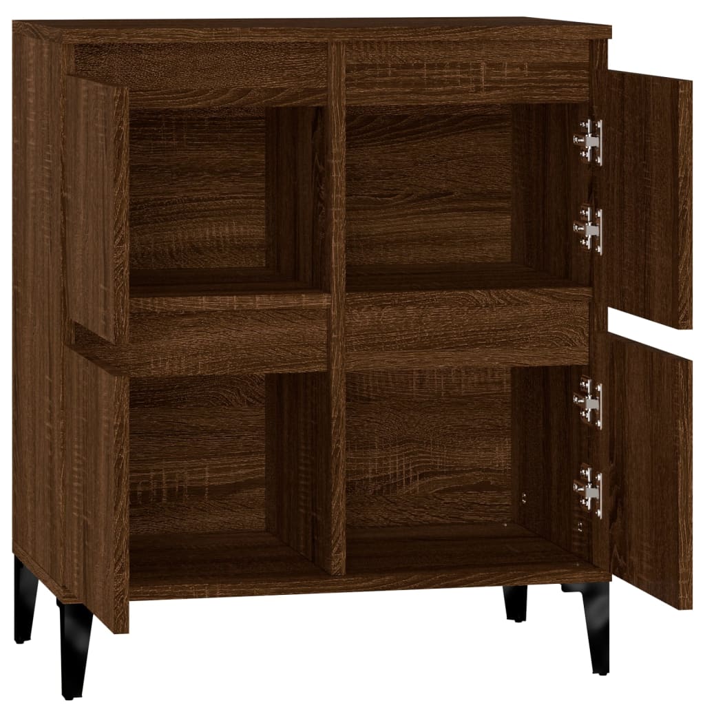 Credenza Rovere Marrone 60x35x70 cm in Legno Multistrato - homemem39