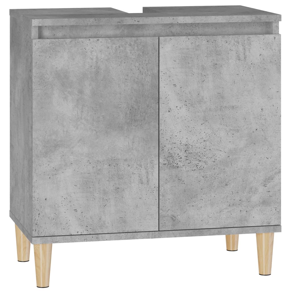 Mobile Lavabo Grigio Cemento 58x33x60 cm in Legno Multistrato - homemem39