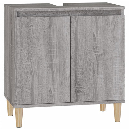 Mobile Lavabo Grigio Sonoma 58x33x60 cm in Legno Multistrato - homemem39