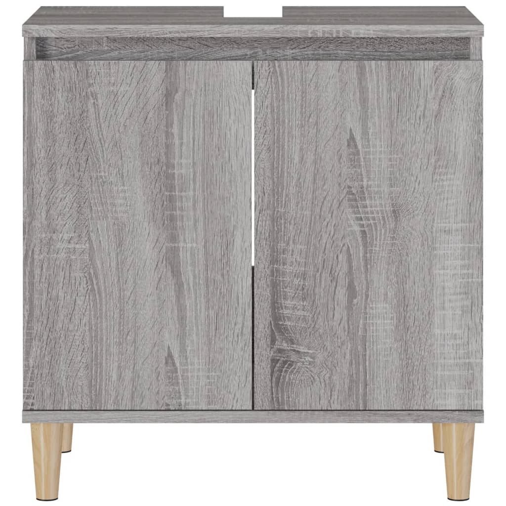 Mobile Lavabo Grigio Sonoma 58x33x60 cm in Legno Multistrato - homemem39