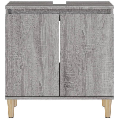 Mobile Lavabo Grigio Sonoma 58x33x60 cm in Legno Multistrato - homemem39