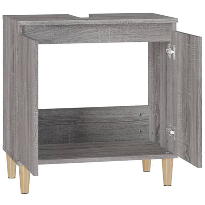 Mobile Lavabo Grigio Sonoma 58x33x60 cm in Legno Multistrato - homemem39