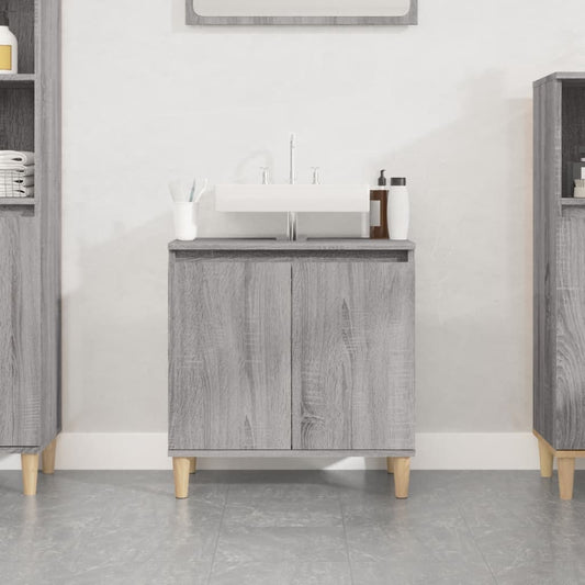 Mobile Lavabo Grigio Sonoma 58x33x60 cm in Legno Multistrato - homemem39