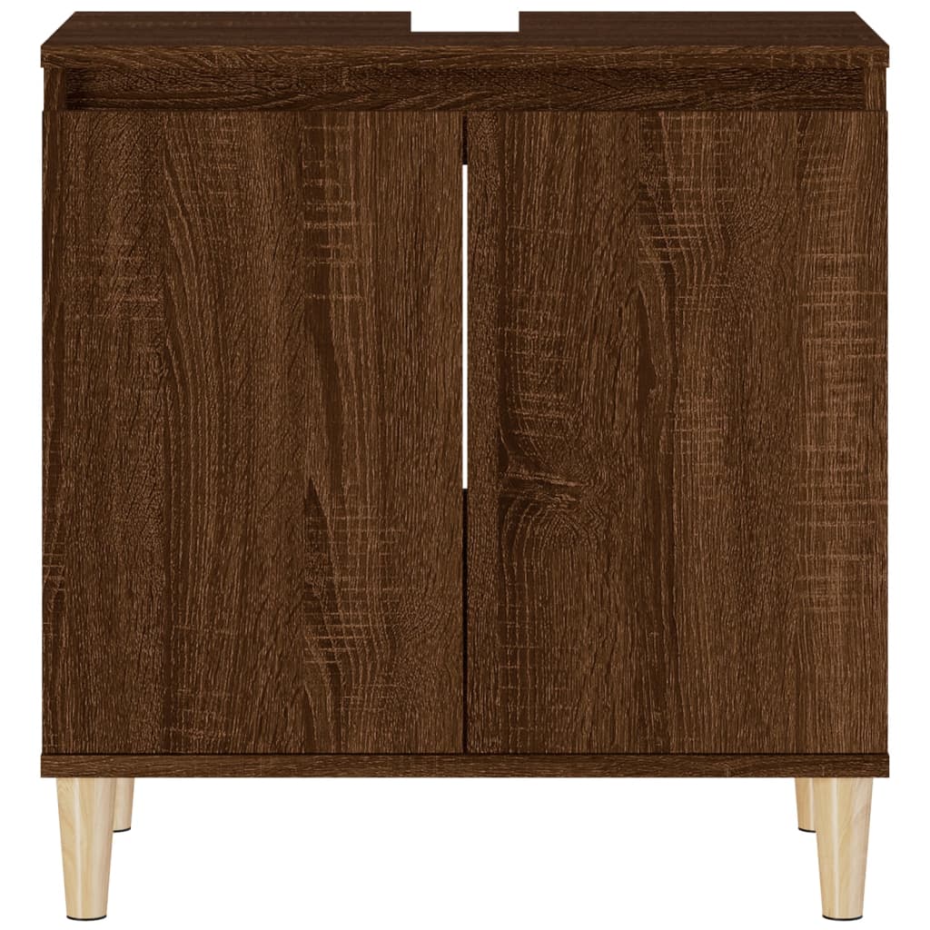 Mobile Lavabo Rovere Marrone 58x33x60 cm in Legno Multistrato - homemem39