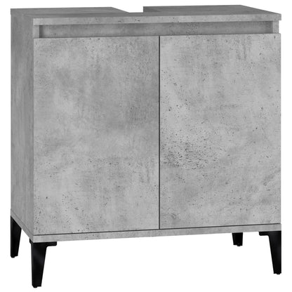 Mobile Lavabo Grigio Cemento 58x33x60 cm in Legno Multistrato - homemem39