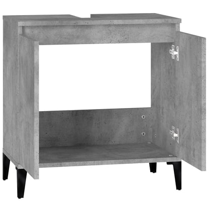 Mobile Lavabo Grigio Cemento 58x33x60 cm in Legno Multistrato - homemem39