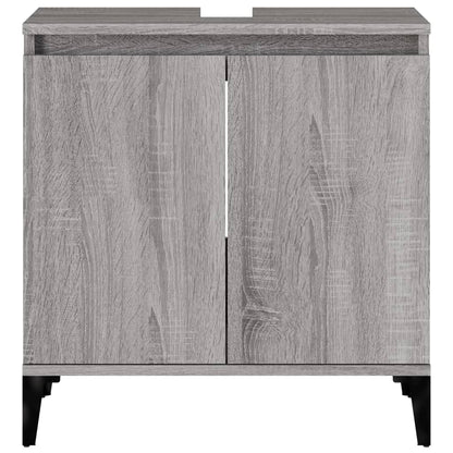 Mobile Lavabo Grigio Sonoma 58x33x60 cm in Legno Multistrato - homemem39