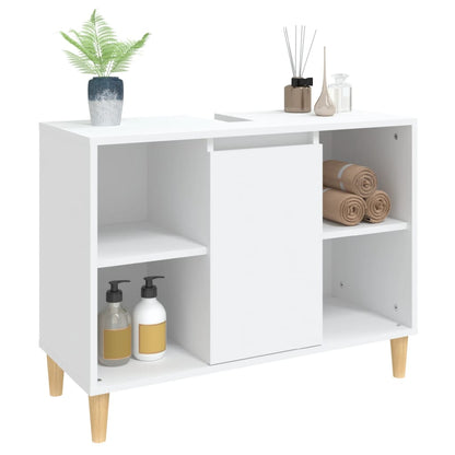 Mobile Lavabo Bianco 80x33x60 cm in Legno Multistrato - homemem39