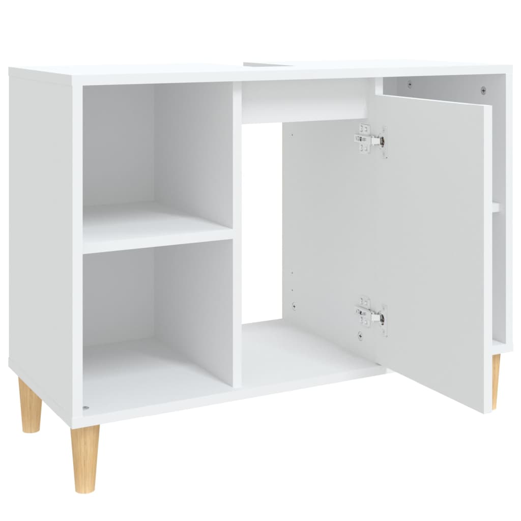 Mobile Lavabo Bianco 80x33x60 cm in Legno Multistrato - homemem39