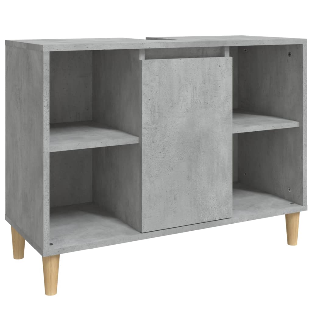 Mobile Lavabo Grigio Cemento 80x33x60 cm in Legno Multistrato - homemem39