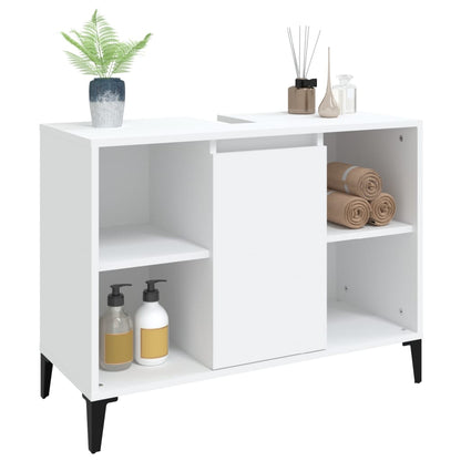 Mobile Lavabo Bianco 80x33x60 cm in Legno Multistrato - homemem39