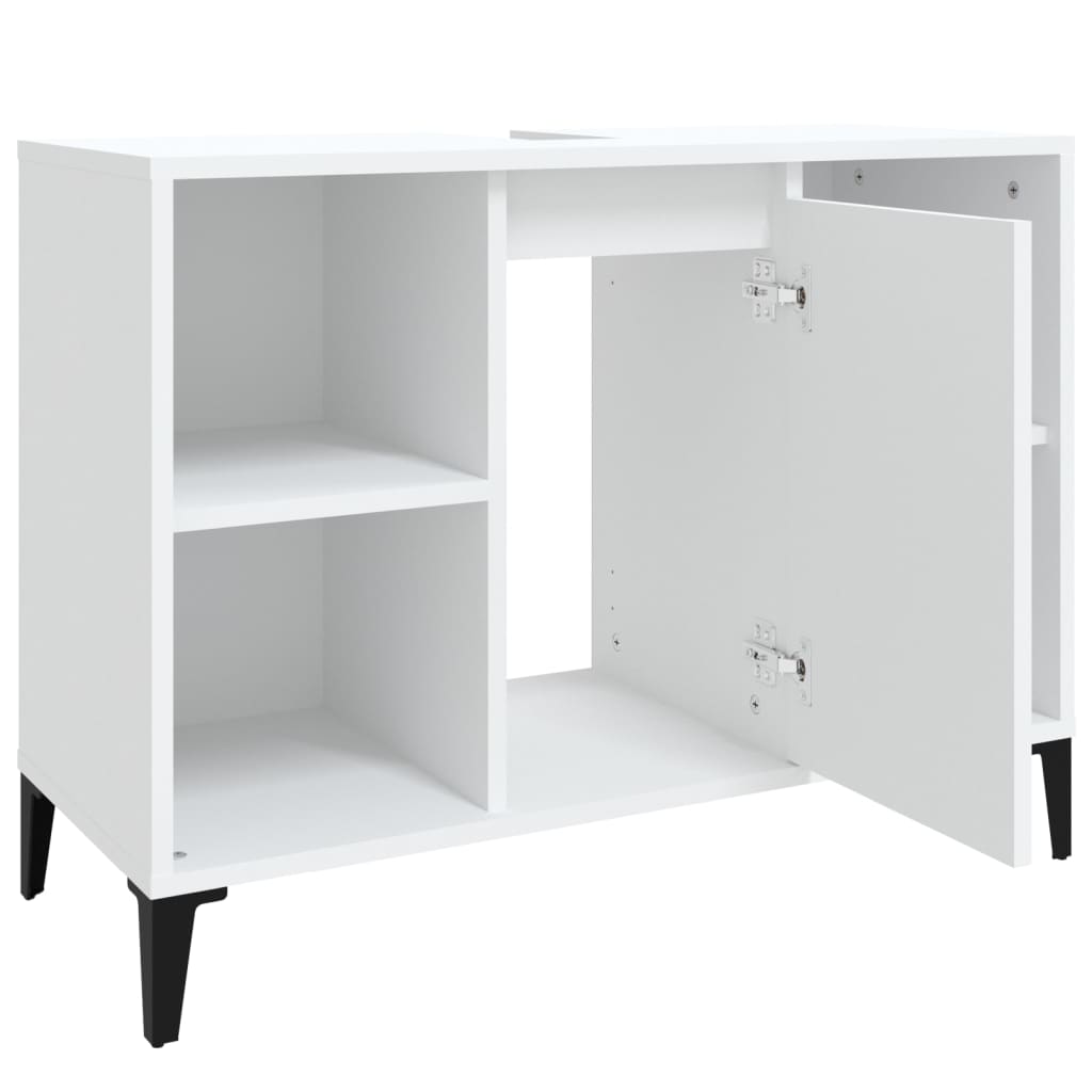 Mobile Lavabo Bianco 80x33x60 cm in Legno Multistrato - homemem39