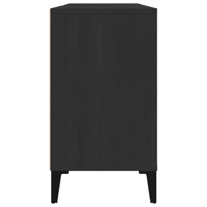 Mobile Lavabo Nero 80x33x60 cm in Legno Multistrato - homemem39