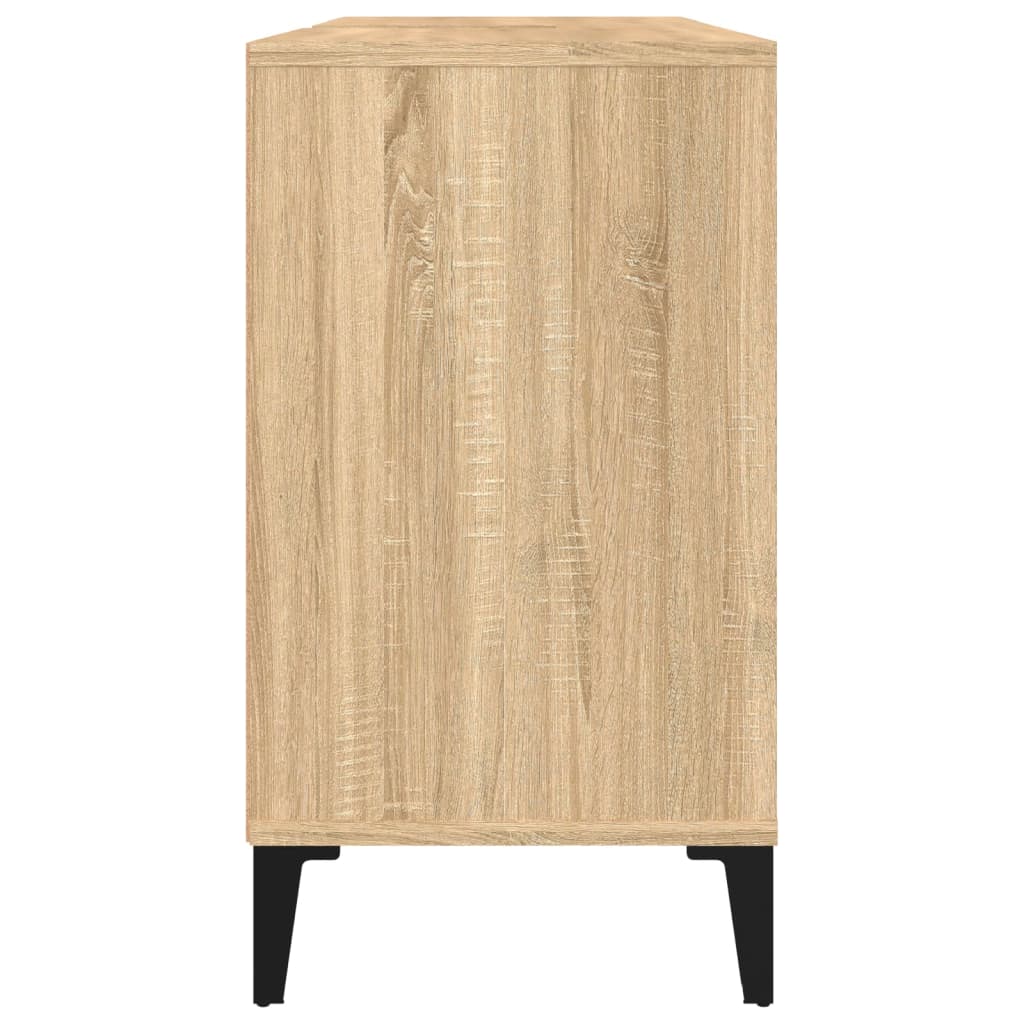 Mobile Lavabo Rovere Sonoma 80x33x60 cm in Legno Multistrato - homemem39