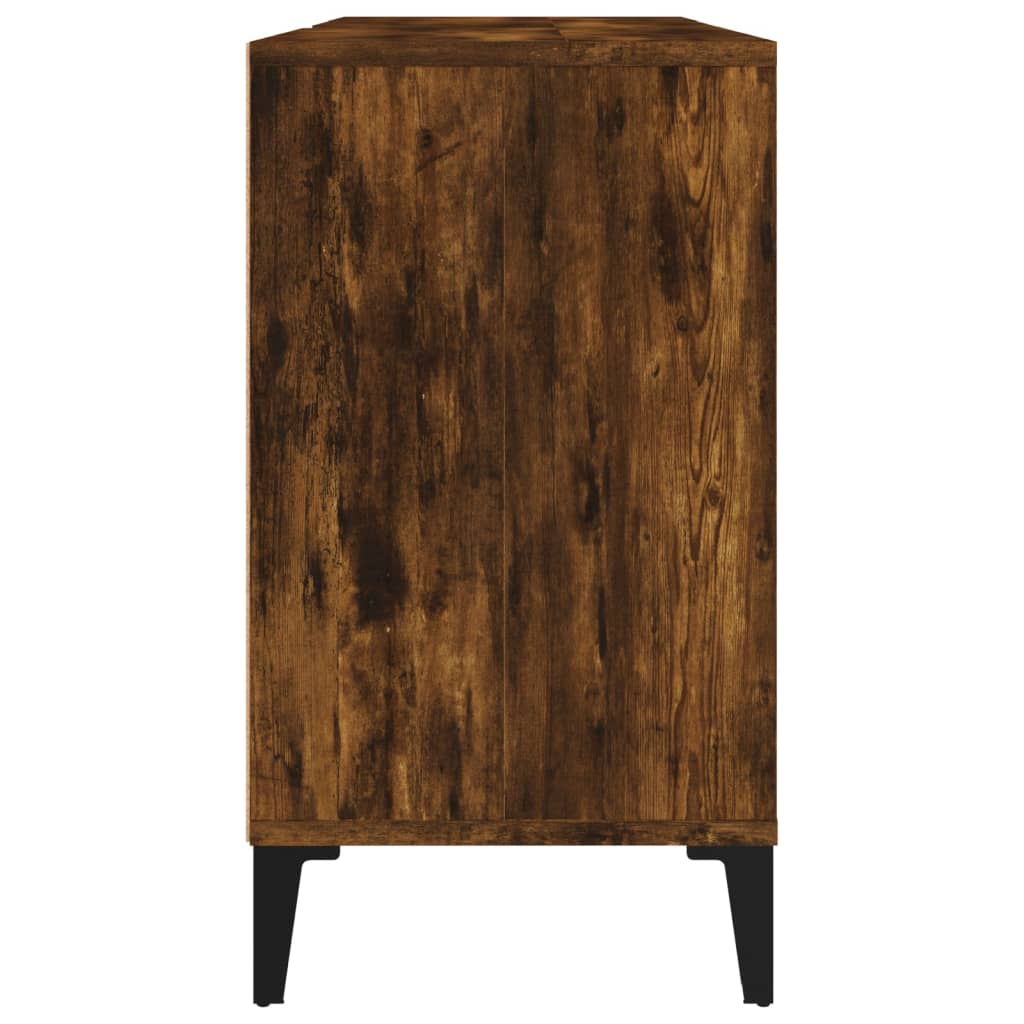 Mobile Lavabo Rovere Fumo 80x33x60 cm in Legno Multistrato - homemem39