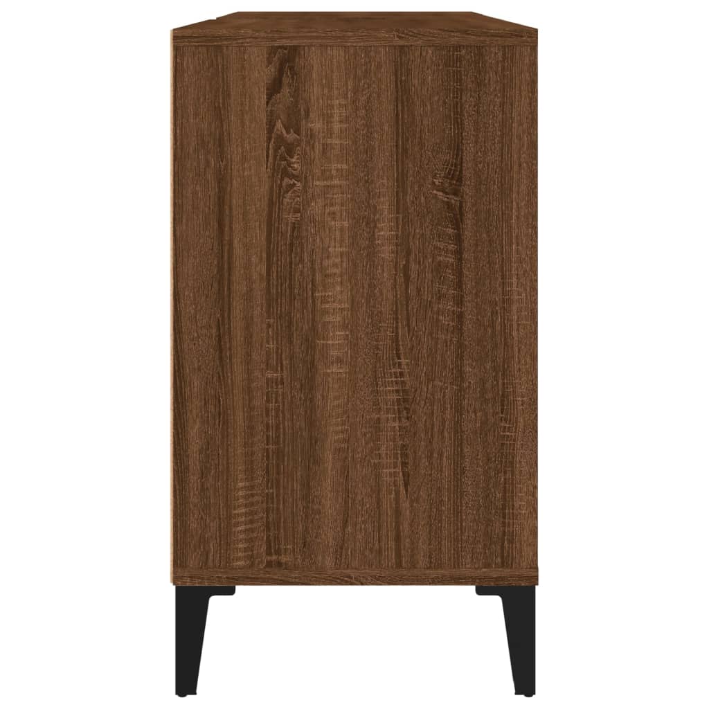 Mobile Lavabo Rovere Marrone 80x33x60 cm in Legno Multistrato - homemem39