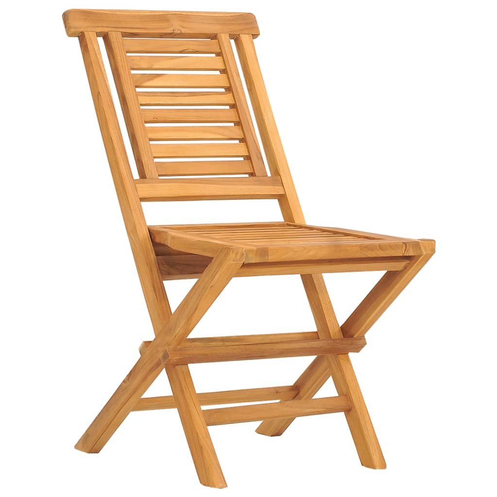 Sedie da Giardino Pieghevole 2pz 47x63x90cm Legno Massello Teak - homemem39