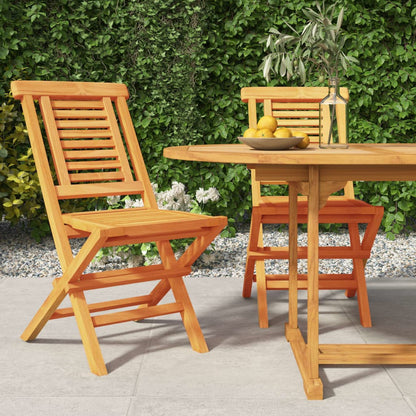 Sedie da Giardino Pieghevole 2pz 47x63x90cm Legno Massello Teak - homemem39