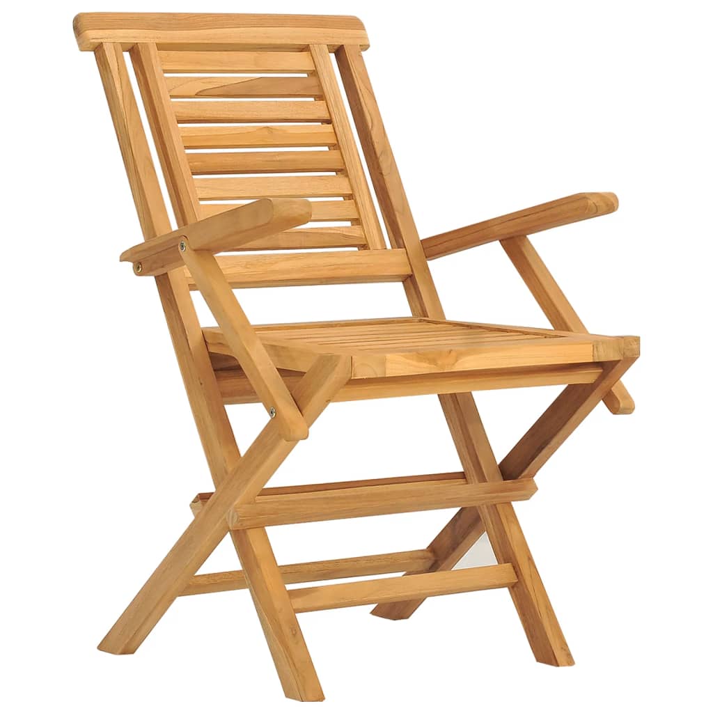 Sedie da Giardino Pieghevoli 2pz 56x63x90cm Legno Massello Teak - homemem39