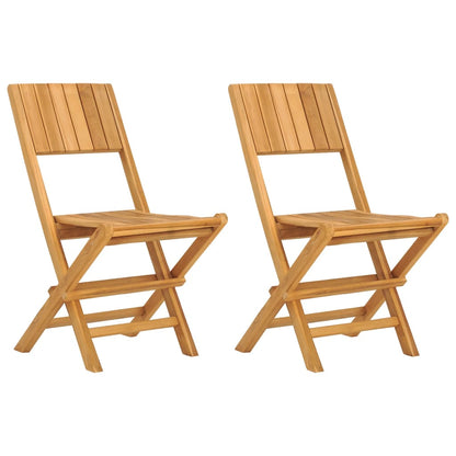 Sedie da Giardino Pieghevoli 2pz 47x61x90cm Legno Massello Teak - homemem39