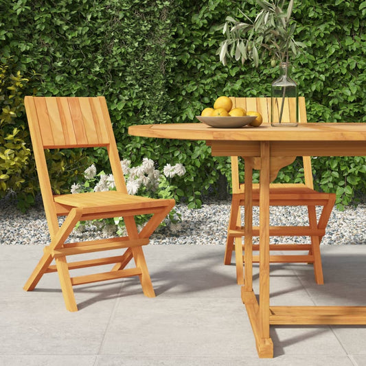 Sedie da Giardino Pieghevoli 2pz 47x61x90cm Legno Massello Teak - homemem39