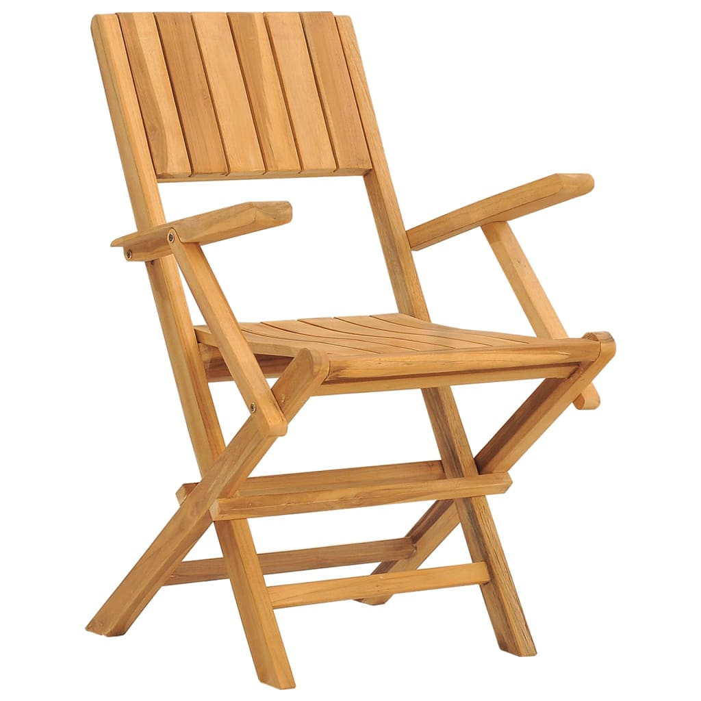 Sedie da Giardino Pieghevoli 2pz 55x61x90cm Legno Massello Teak - homemem39