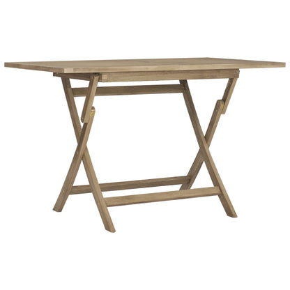 Tavolo da Giardino Pieghevole Grigio120x70x75 cm Massello Teak - homemem39