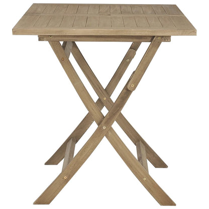 Tavolo da Giardino Pieghevole Grigio120x70x75 cm Massello Teak - homemem39