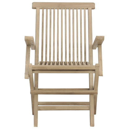 Sedie Giardino Pieghevoli 2pz Grigie 56x61x89 cm Massello Teak - homemem39