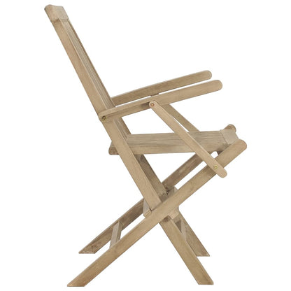 Sedie Giardino Pieghevoli 2pz Grigie 56x61x89 cm Massello Teak - homemem39