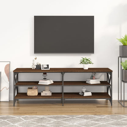 Mobile Porta TV Rovere Marrone 140x40x50cm in Legno Multistrato - homemem39