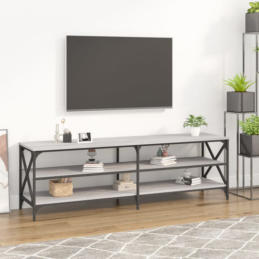 Mobile Porta TV Grigio Sonoma 160x40x50 cm in Legno Multistrato - homemem39