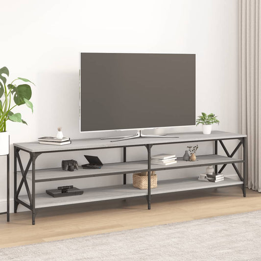 Mobile TV Grigio Sonoma 180x40x50 cm in Legno Multistrato - homemem39