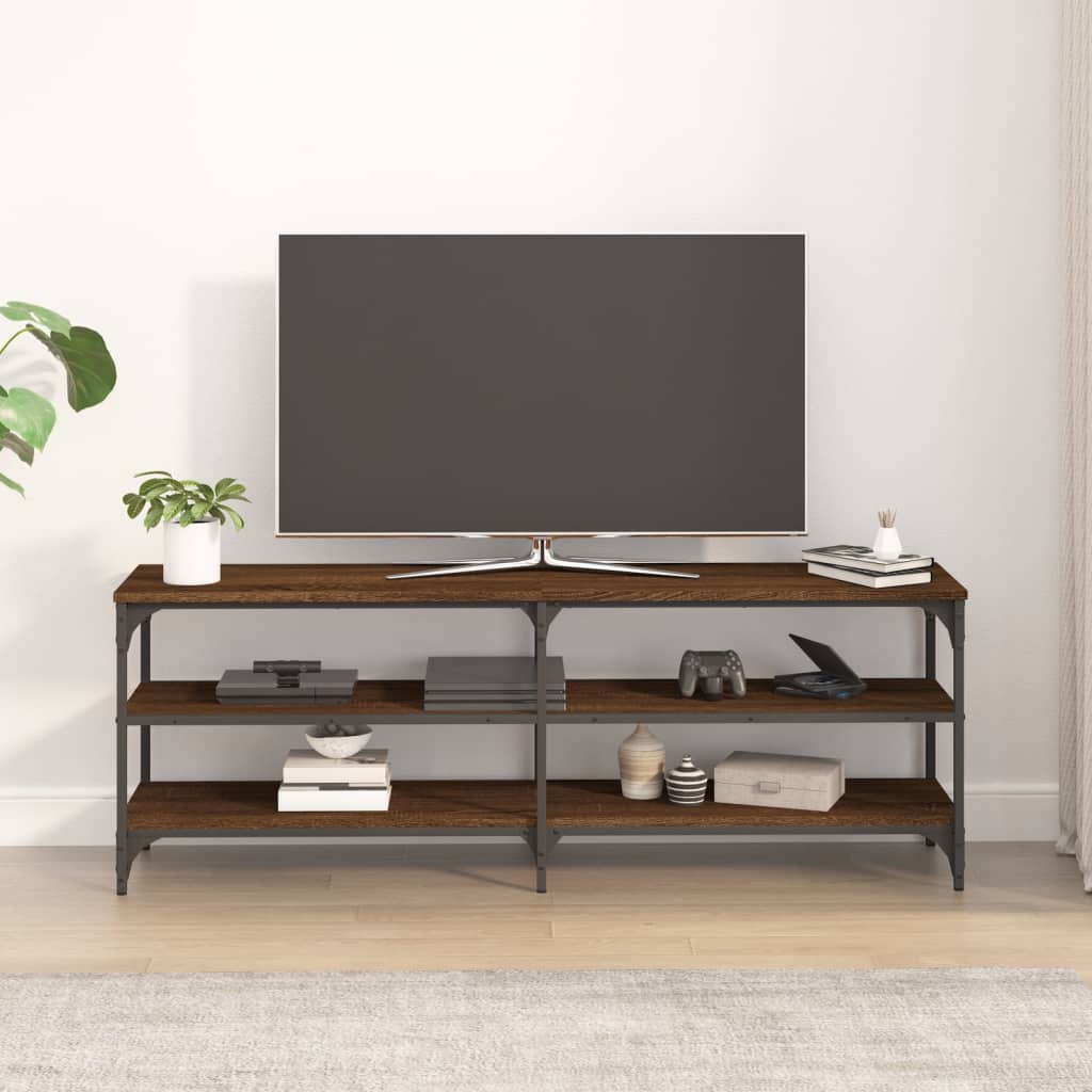 Mobile Porta TV Rovere Marrone 140x30x50 cm Legno Multistrato - homemem39