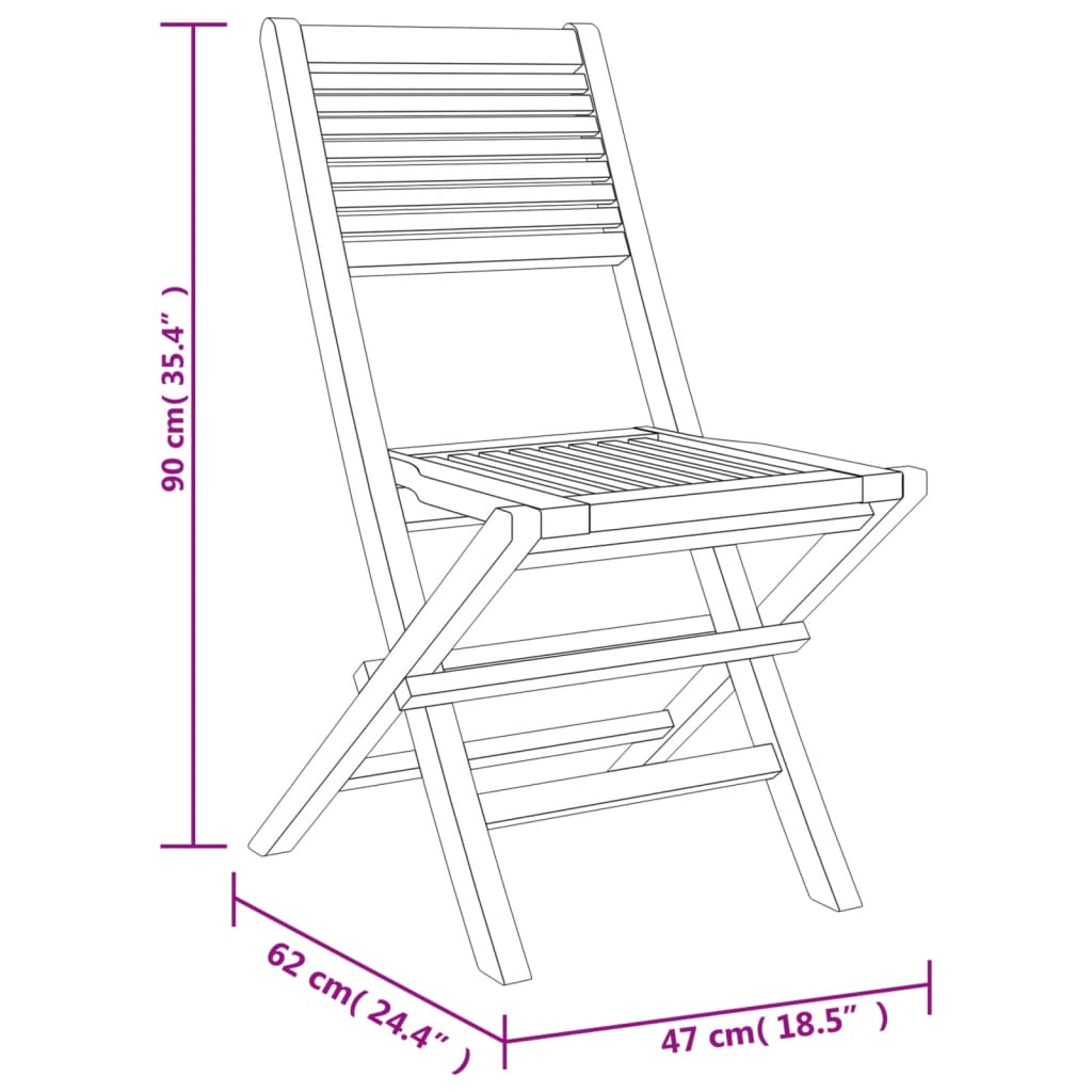 Set da Pranzo per Giardino 5 pz in Legno Massello di Teak - homemem39