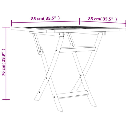 Set da Pranzo per Giardino 5 pz in Legno Massello di Teak - homemem39