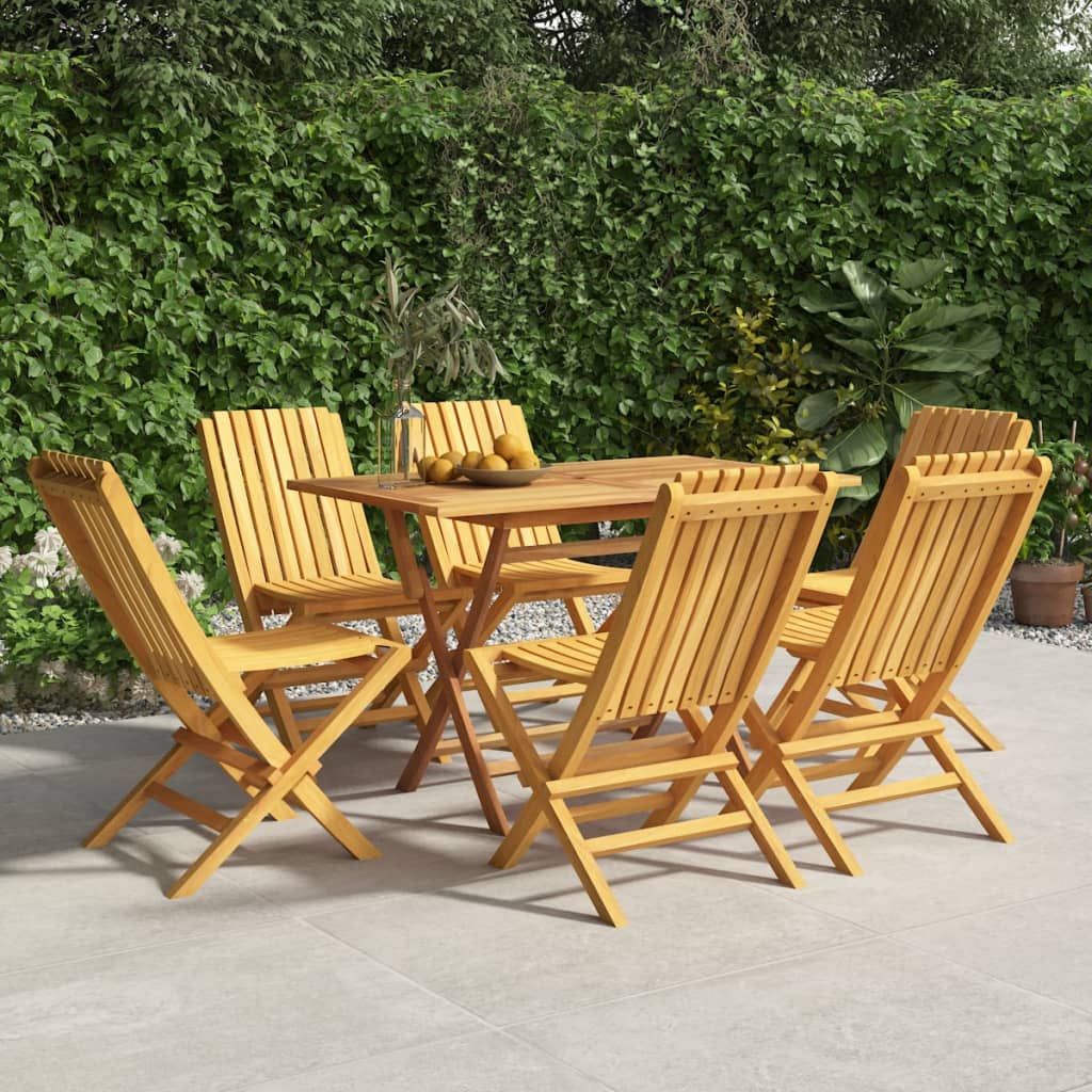 Sedie da Giardino Pieghevoli 6pz 47x47x89cm Legno Massello Teak - homemem39