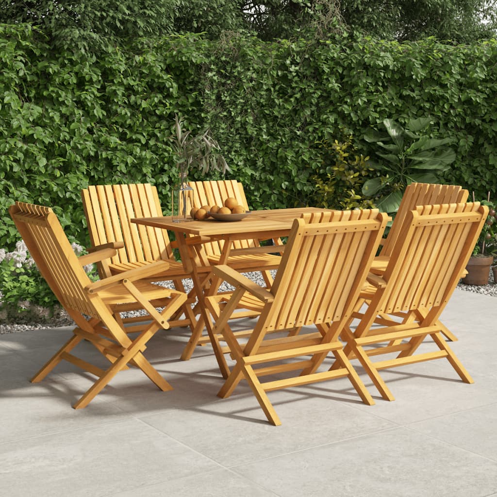 Sedie da Giardino Pieghevoli 6pz 61x67x90cm Legno Massello Teak - homemem39