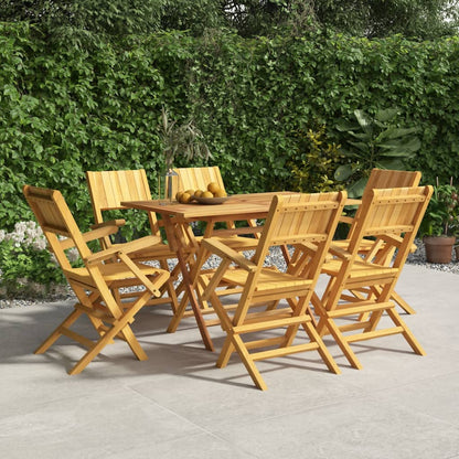 Sedie da Giardino Pieghevoli 6pz 55x61x90cm Legno Massello Teak - homemem39