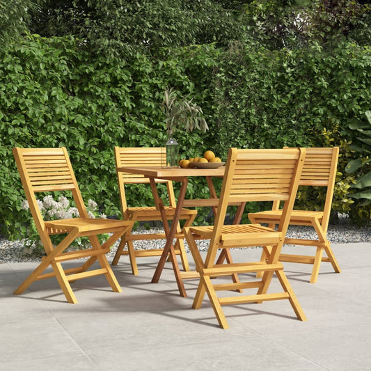 Sedie da Giardino Pieghevoli 4pz 47x62x90cm Legno Massello Teak - homemem39