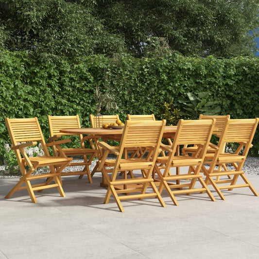 Sedie da Giardino Pieghevoli 8pz 55x62x90cm Legno Massello Teak - homemem39