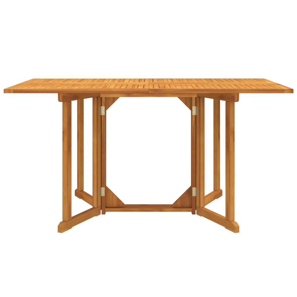 Tavolo Giardino Pieghevole a Farfalla 150x90x75cm Massello Teak - homemem39