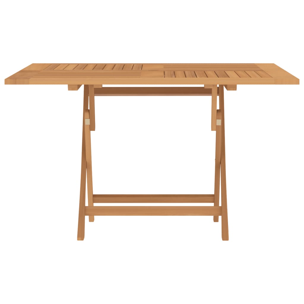 Tavolo da Giardino Pieghevole Grigio 120x70x75 cm Massello Teak - homemem39