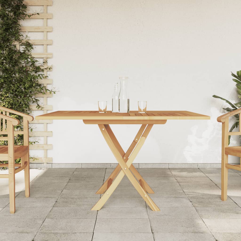 Tavolo da Giardino Pieghevole Grigio 120x70x75 cm Massello Teak - homemem39