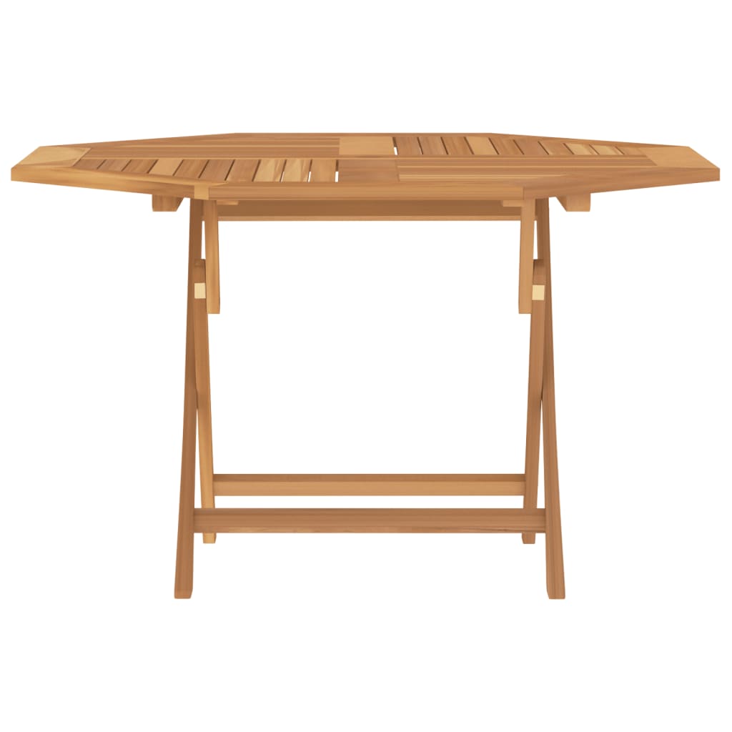 Tavolo da Giardino Pieghevole Grigio 120x70x75 cm Massello Teak - homemem39